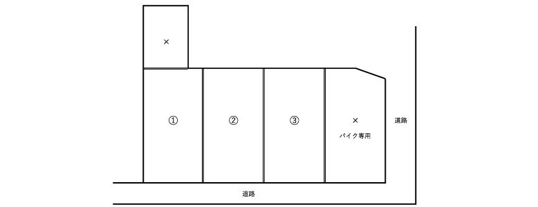 RJ金石パーキング区割り図