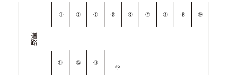 RJ四十万パーキング区割り図